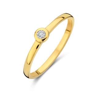 Deze ring van Minioro is gemaakt van 14 karaats goud. De sieraden kunnen worden afgewerkt met prachtige diamanten maar ook met moedermelk of as. Zo heb je echt een uniek en persoonlijk sieraad.