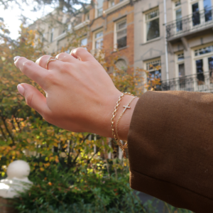 Armband Cross Pavé wit