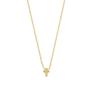 Deze ketting van Minioro is gemaakt van 14 karaats goud. Dit item heeft een kruisbedel. De bedel is afgewerkt met een vingerafdruk. Zo heb je echt een persoonlijk en uniek sieraad.