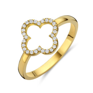Ring Leaf Pavé