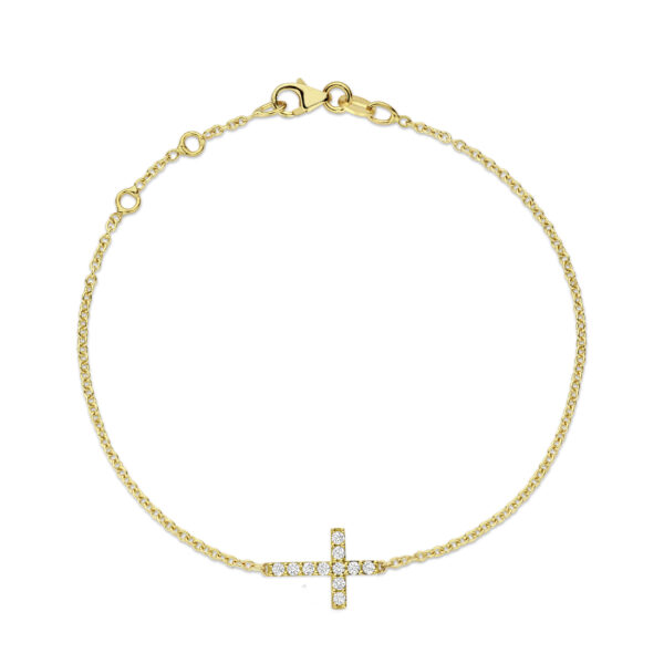 Armband Cross Pavé wit