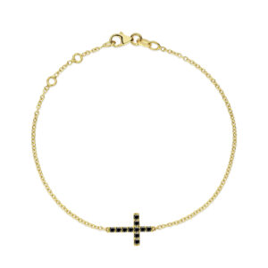 Armband Cross Pavé zwart