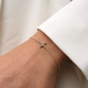 Armband Cross Pavé zwart