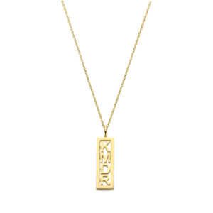 Deze ketting van Minioro is van 14 karaat goud. In de ze bedel is een initiaal verwerkt. De bedel kan ook afgewerkt worden met diamanten. Zo heb je echt een persoonlijk en uniek sieraad.