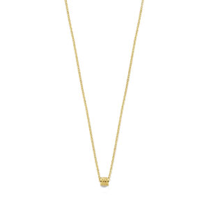 Deze ketting van Minioro is van 14 karaat goud. De armband kan ook afgewerkt worden met een initiaal bedel of diamanten. Zo heb je echt een persoonlijk en uniek sieraad.