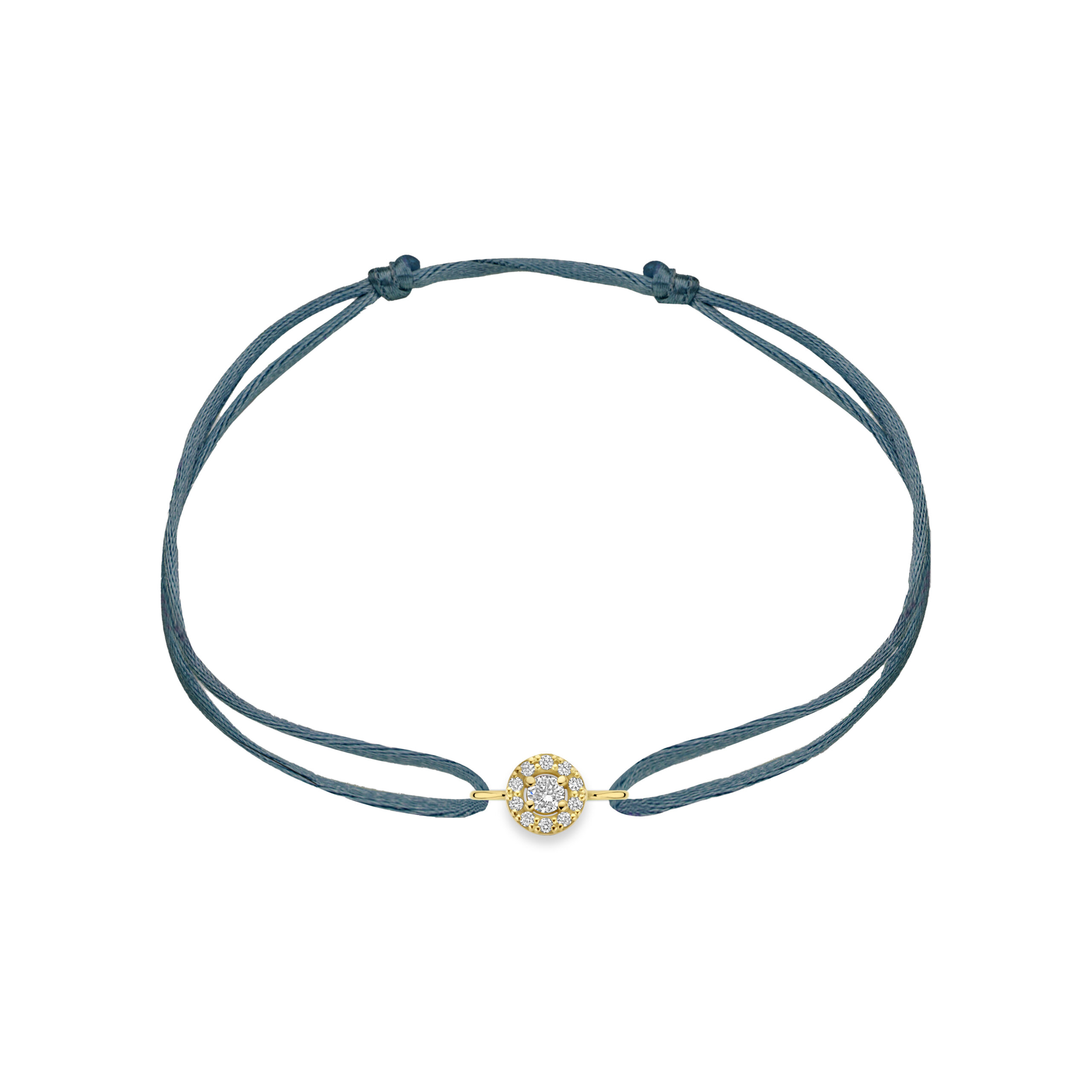Deze satijnen armband van Minioro is van 14 karaat goud. Deze bedels kan je hangen aan een ketting of armband. Deze bedels kunnen ook afgewerk worden met prachtige diamanten.