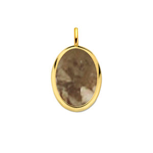 Deze bedel van het merk Minioro is vervaardigd uit 14 karaats goud en heeft een hanger waarin een vingerafdruk of gravering kan worden. Zo ontstaat een elegant en persoonlijk aandenken vol betekenis.