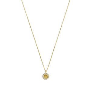 De Ketting Halo Memory van het merk Minioro is gemaakt van 14 karaats goud en heeft een grotere hanger waarin as of moedermelk kan worden verwerkt. Omringd door fonkelende diamanten is dit een elegant en persoonlijk aandenken vol betekenis.