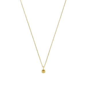 Deze ketting van het merk Minioro is gemaakt van 14 karaats goud en heeft een grotere hanger waarin as of moedermelk kan worden verwerkt. zodat dit een elegant en persoonlijk aandenken vol betekenis is.