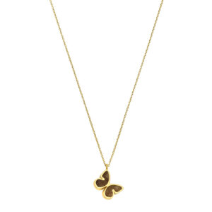Deze ketting van Minioro is gemaakt van 14 karaats goud. De sieraden kunnen worden afgewerkt met prachtige diamanten maar ook met moedermelk of as. Zo heb je echt een uniek en persoonlijk sieraad.