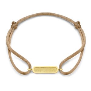 Deze armband van Minioro is gemaakt van 14 karaats goud. De sieraden kunnen worden afgewerkt met prachtige diamanten, as of moedermelk. Zo heb je echt een uniek en persoonlijk sieraad.