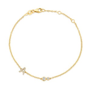 Armband Lily Milestone Initiaal Pavé