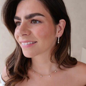 14 karaats gouden ketting met diamant 1.25ct