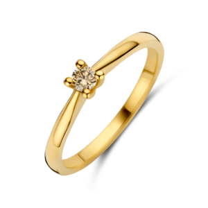 Ring Solitair 010 Mokka