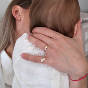 14 karaats gouden ring met diamanten 0.25 ct