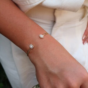 14 karaats gouden armband met diamant 0.655 ct