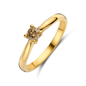 Ring Solitair 025 big Mokka