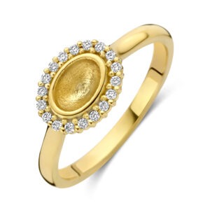 Ring Oval Dwars Memory Pavé