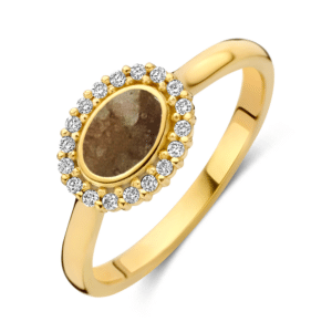 Ring Oval Dwars Memory Pavé