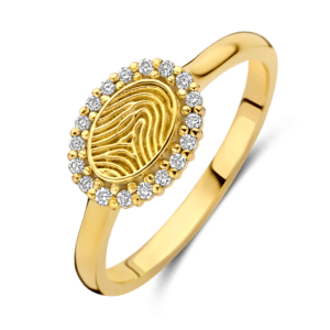 Ring Oval Dwars Touch Pavé